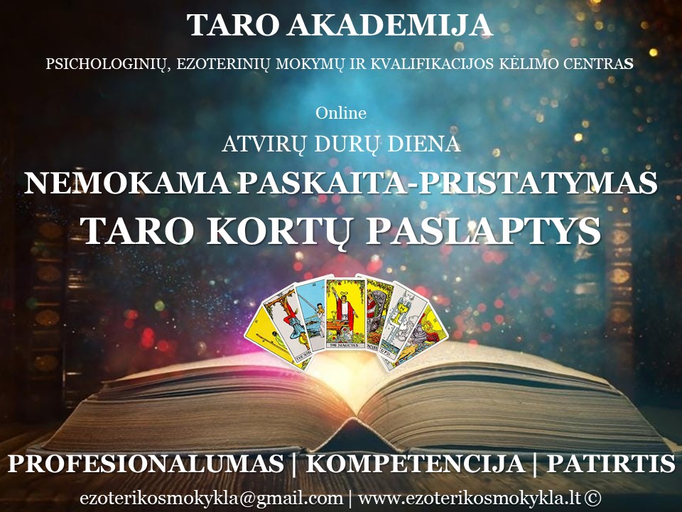 Online – NEMOKAMA PASKAITA | TARO KORTŲ PASLAPTYS Online – NEMOKAMA PASKAITA | TARO KORTŲ PASLAPTYS