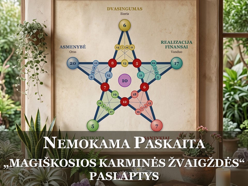 NEMOKAMA PASKAITA | MAGIŠKOSIOS KARMINĖS ŽVAIGŽDĖS PASLAPTYS | TRANSFORMACINĖ NUMEROLOGIJA
